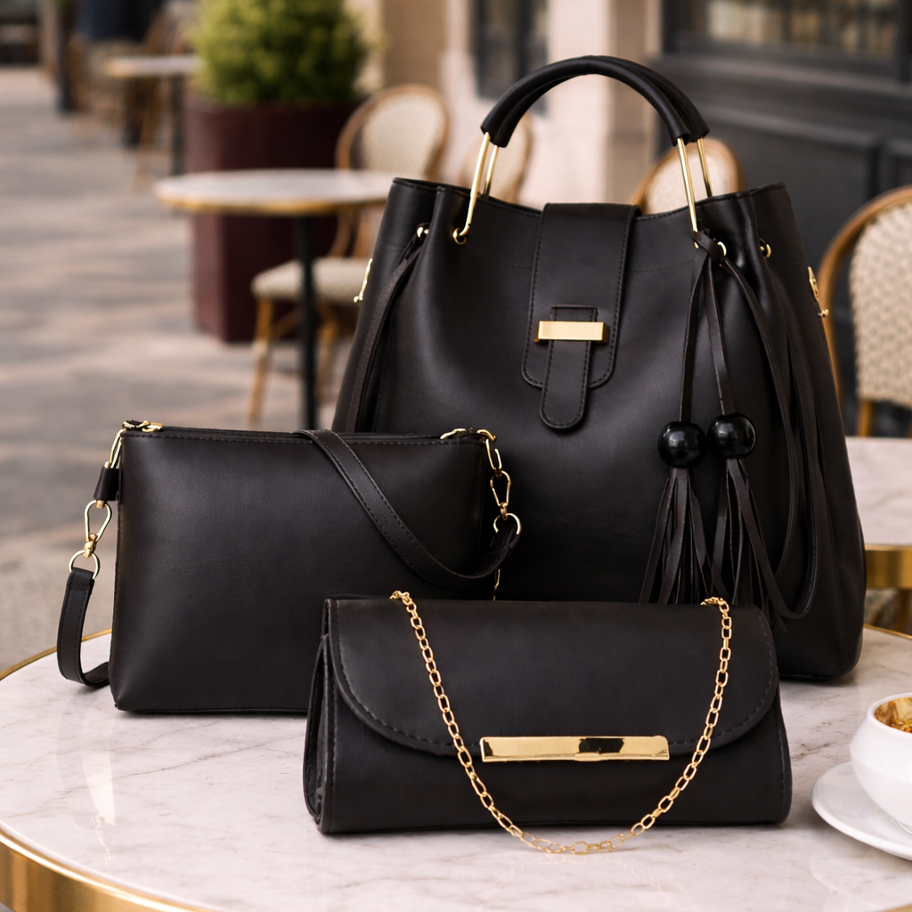 3冊　ELLE Collections Alexa 3 Pcs Black – Lyana