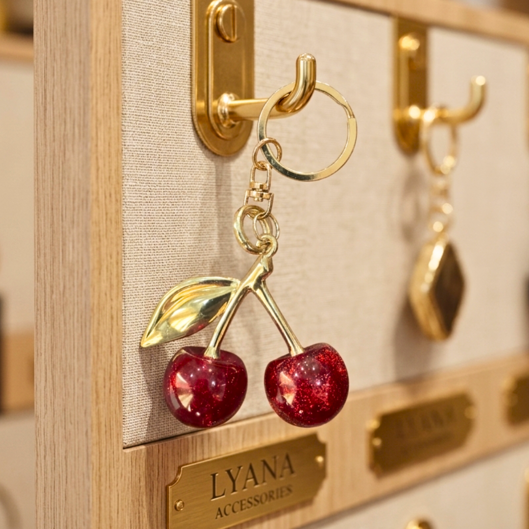 100% Original Red Cherry Keychain
