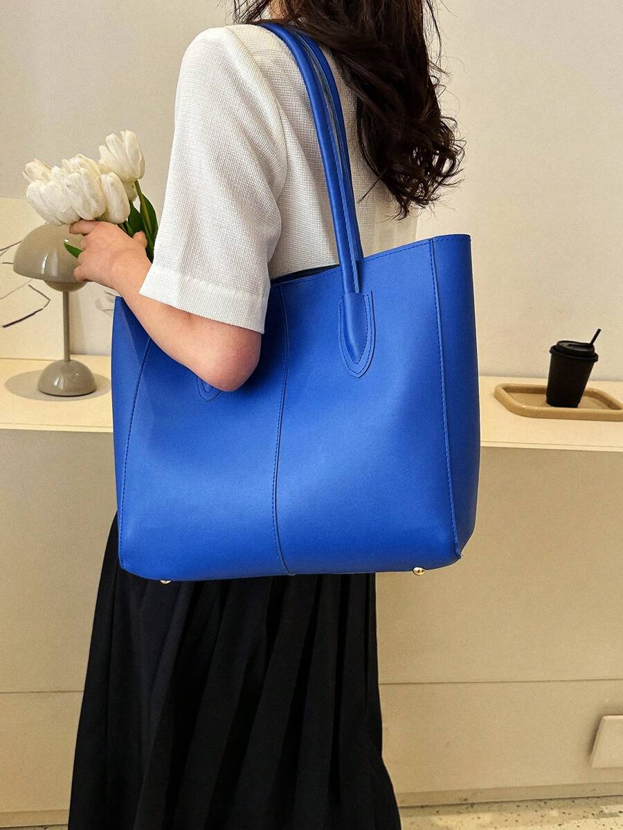 Carla Shoulder Tote Blue