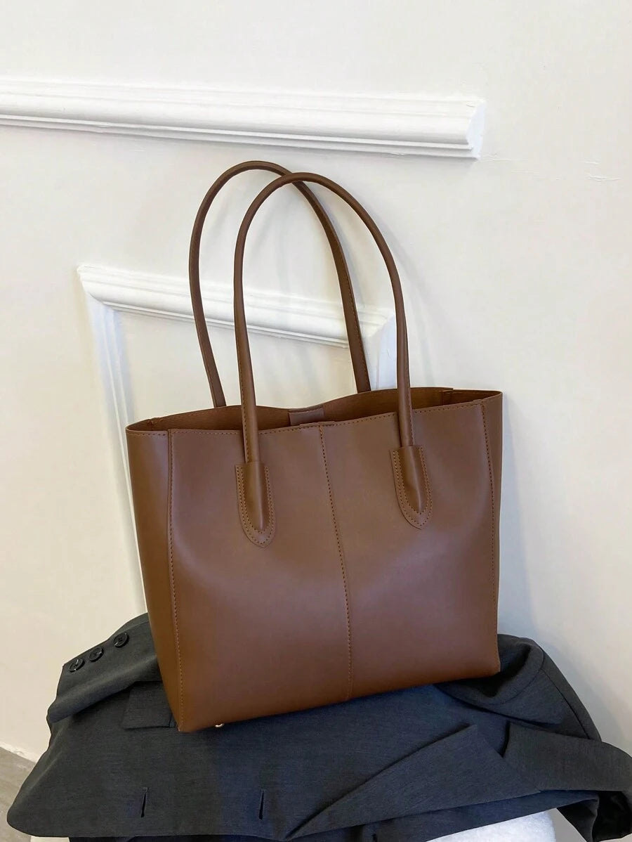 Carla Shoulder Tote Brown