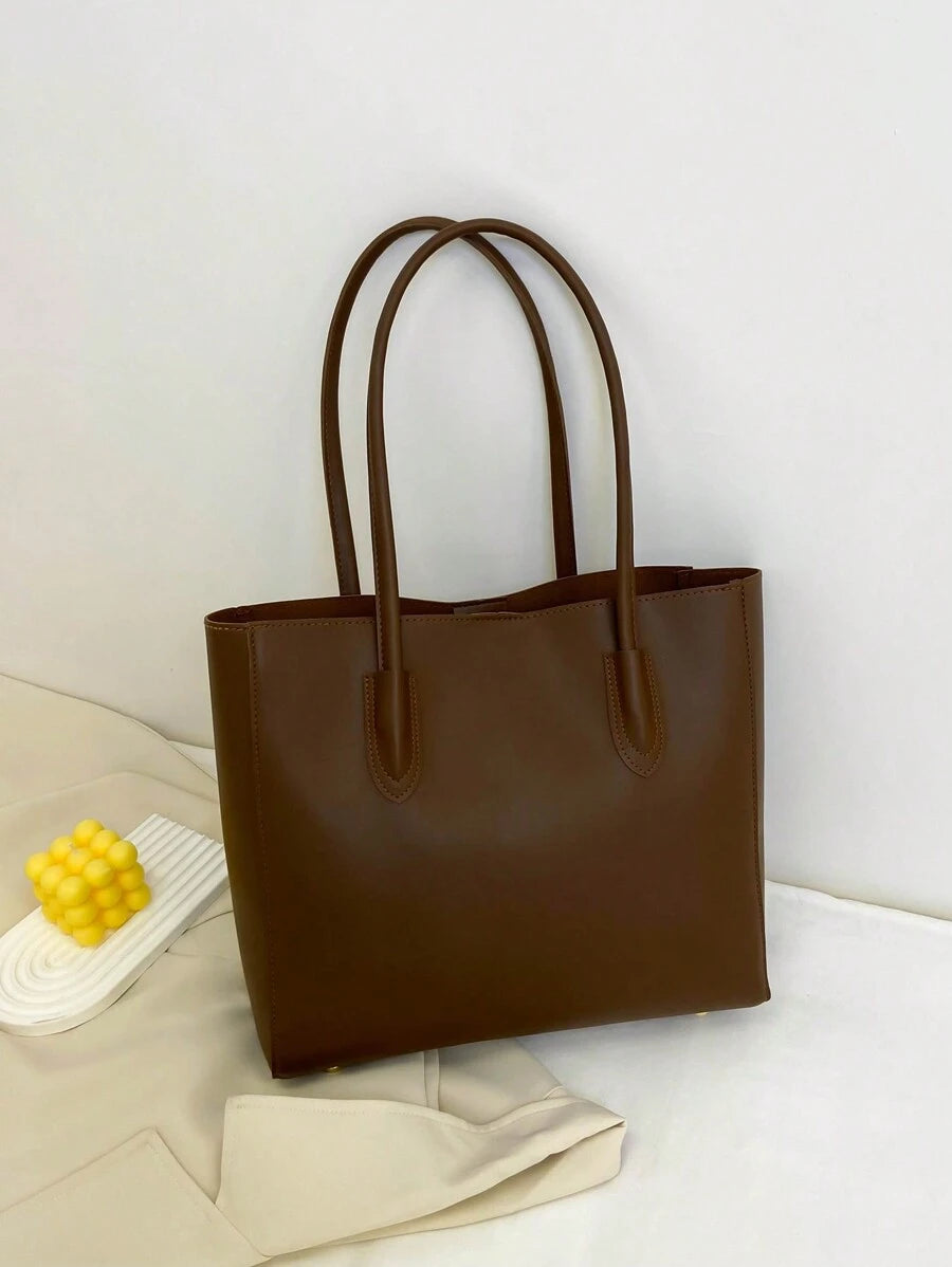 Carla Shoulder Tote Brown