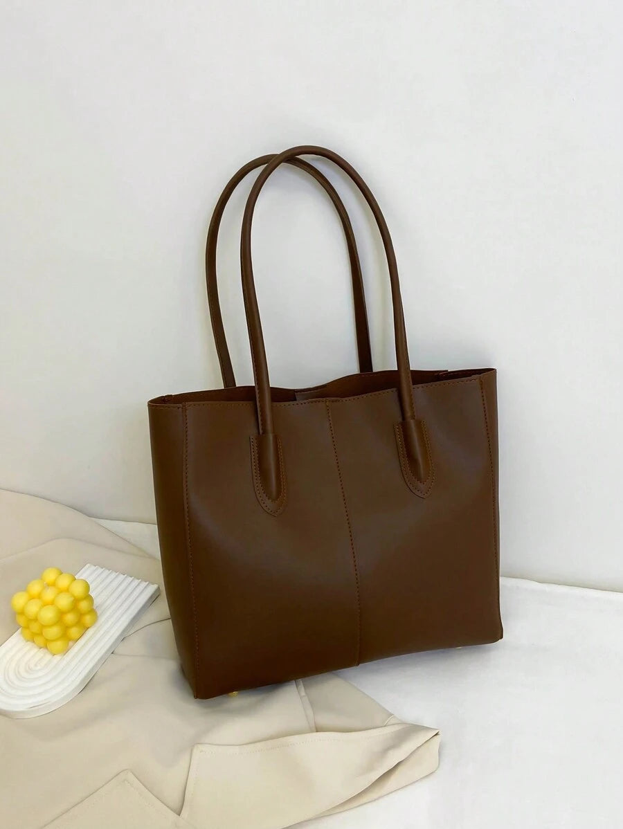 Carla Shoulder Tote Brown