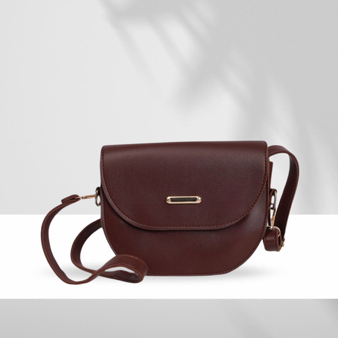 Chic Dark Brown Dual Strap Bag