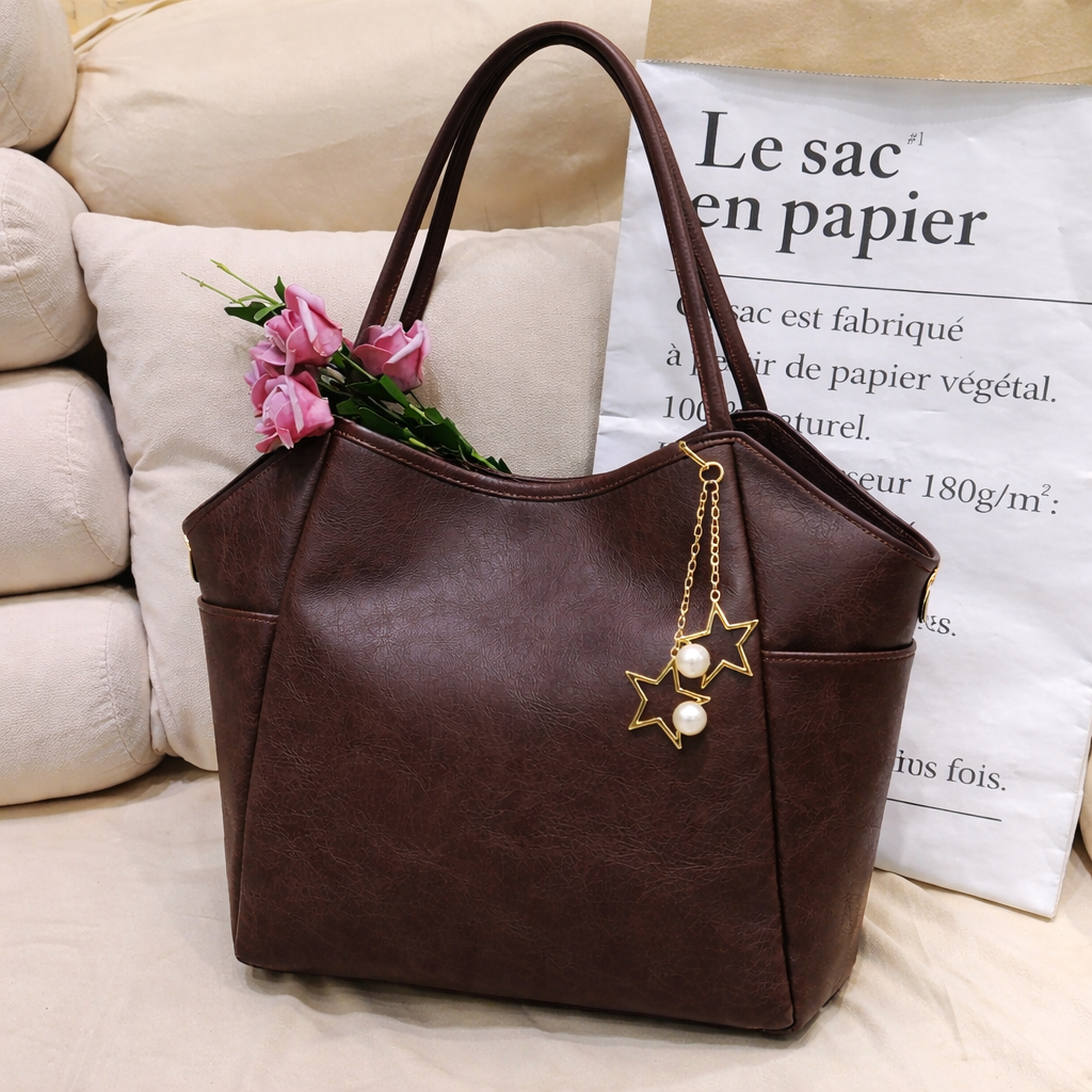 Lyana Cadbury Leather Tote