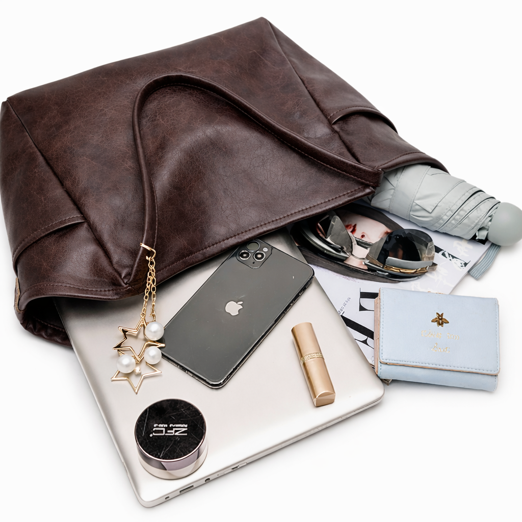 Lyana Cadbury Leather Tote