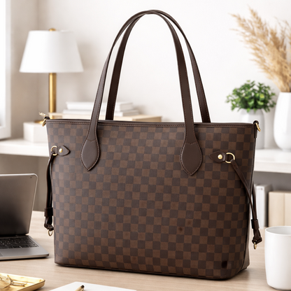 Lyana Checkered Tote