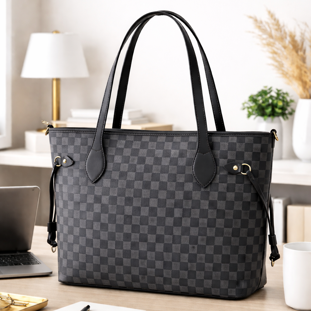 Lyana Checkered Tote