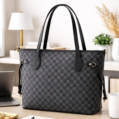 Lyana Checkered Tote