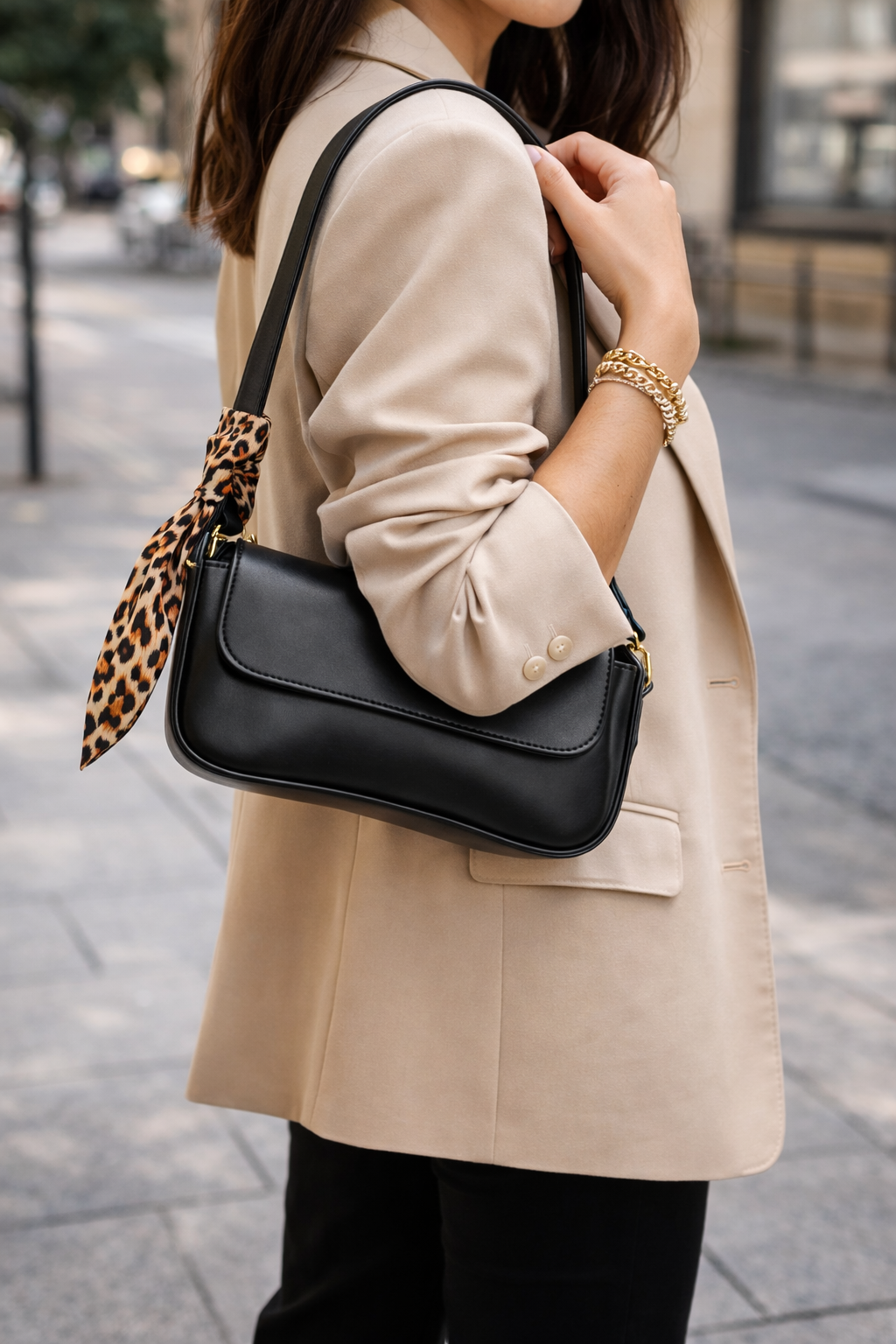 Lyana Muse Bag with Cheetah Tie