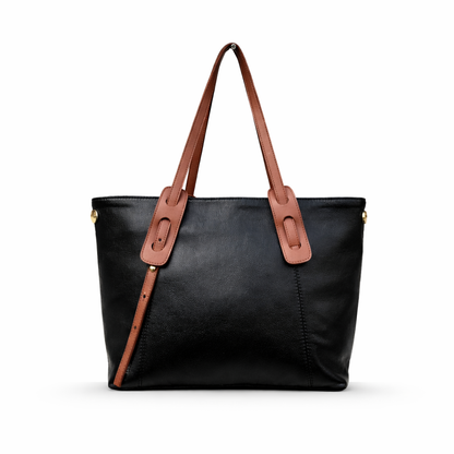 Leather Raven University Tote