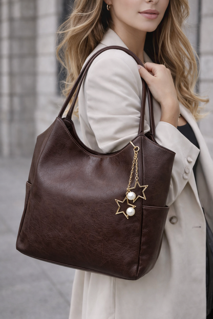 Lyana Cadbury Leather Tote