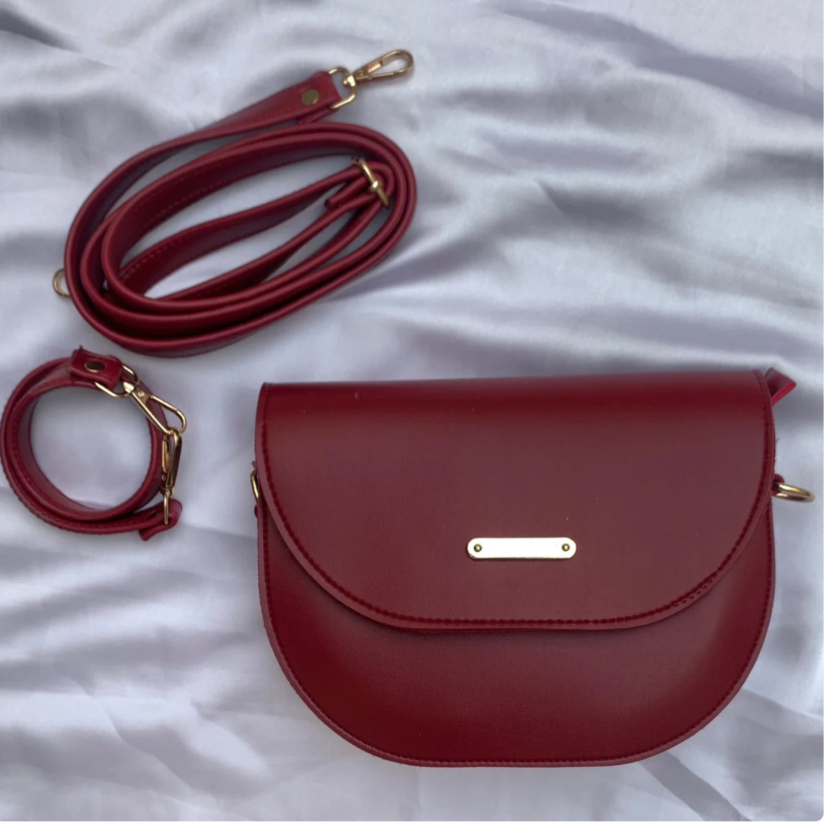 Chic Red Dual Strap Bag