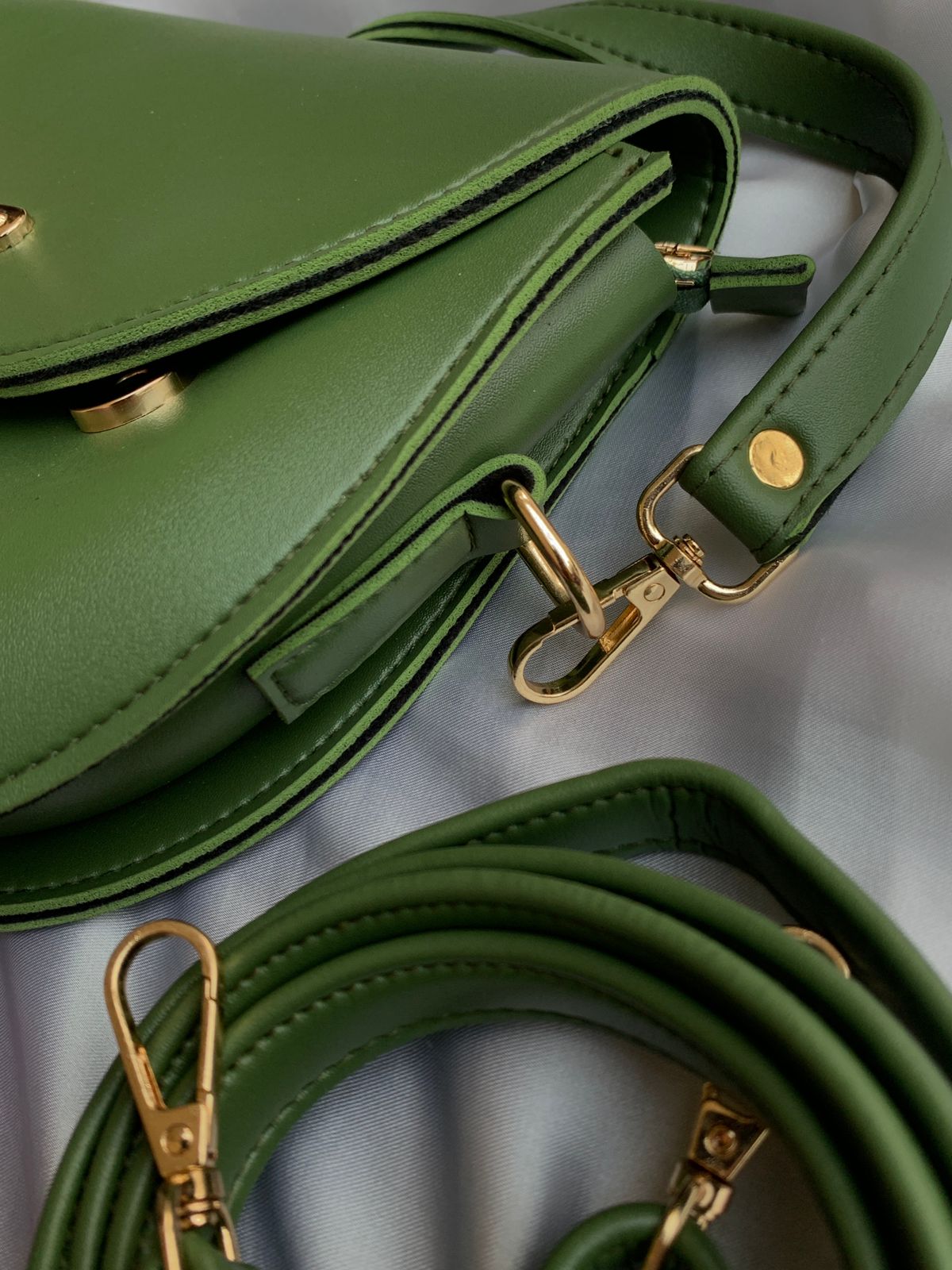 Chic Olive Dual Strap Bag