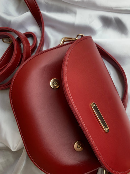 Chic Red Dual Strap Bag