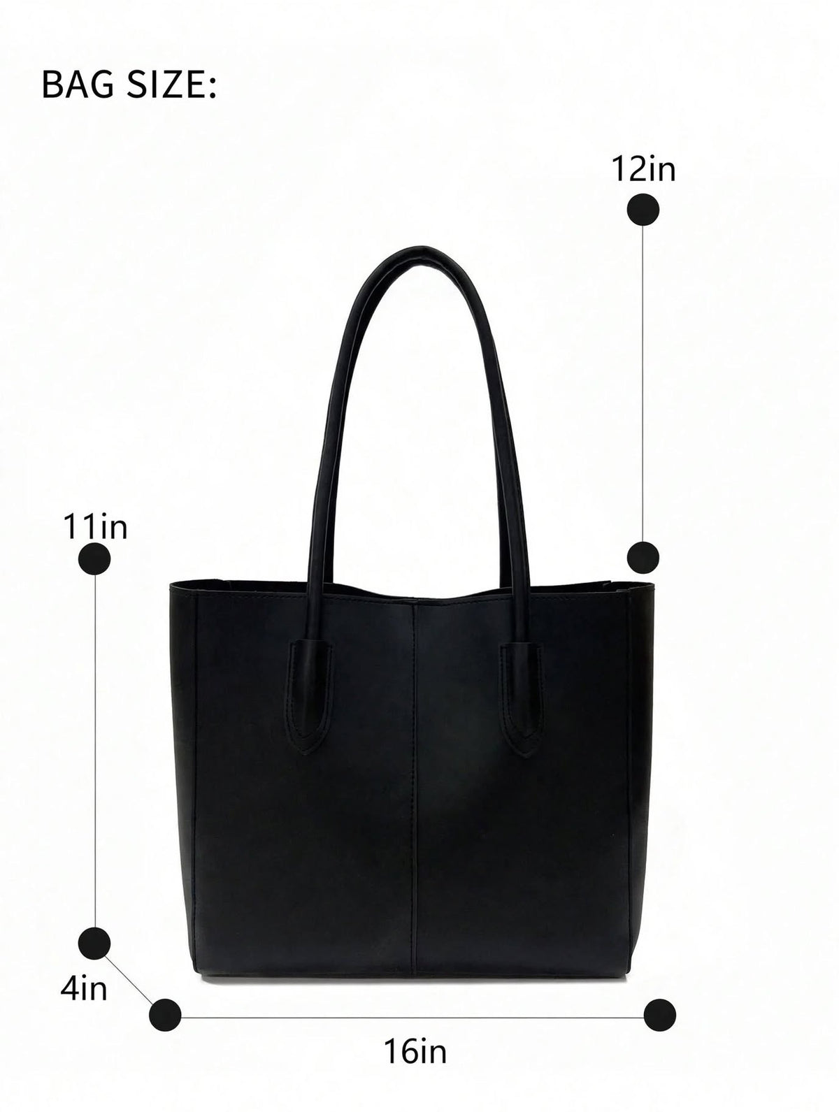Carla Shoulder Tote Black