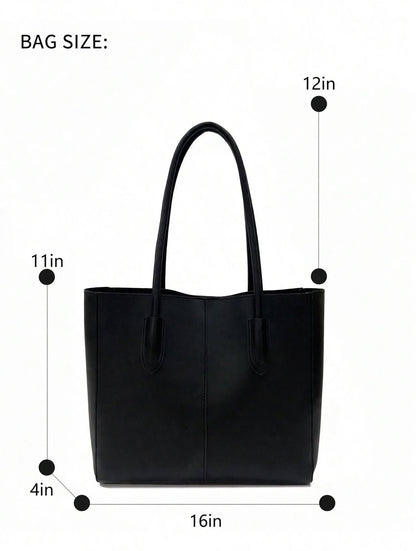 Carla Shoulder Tote Black