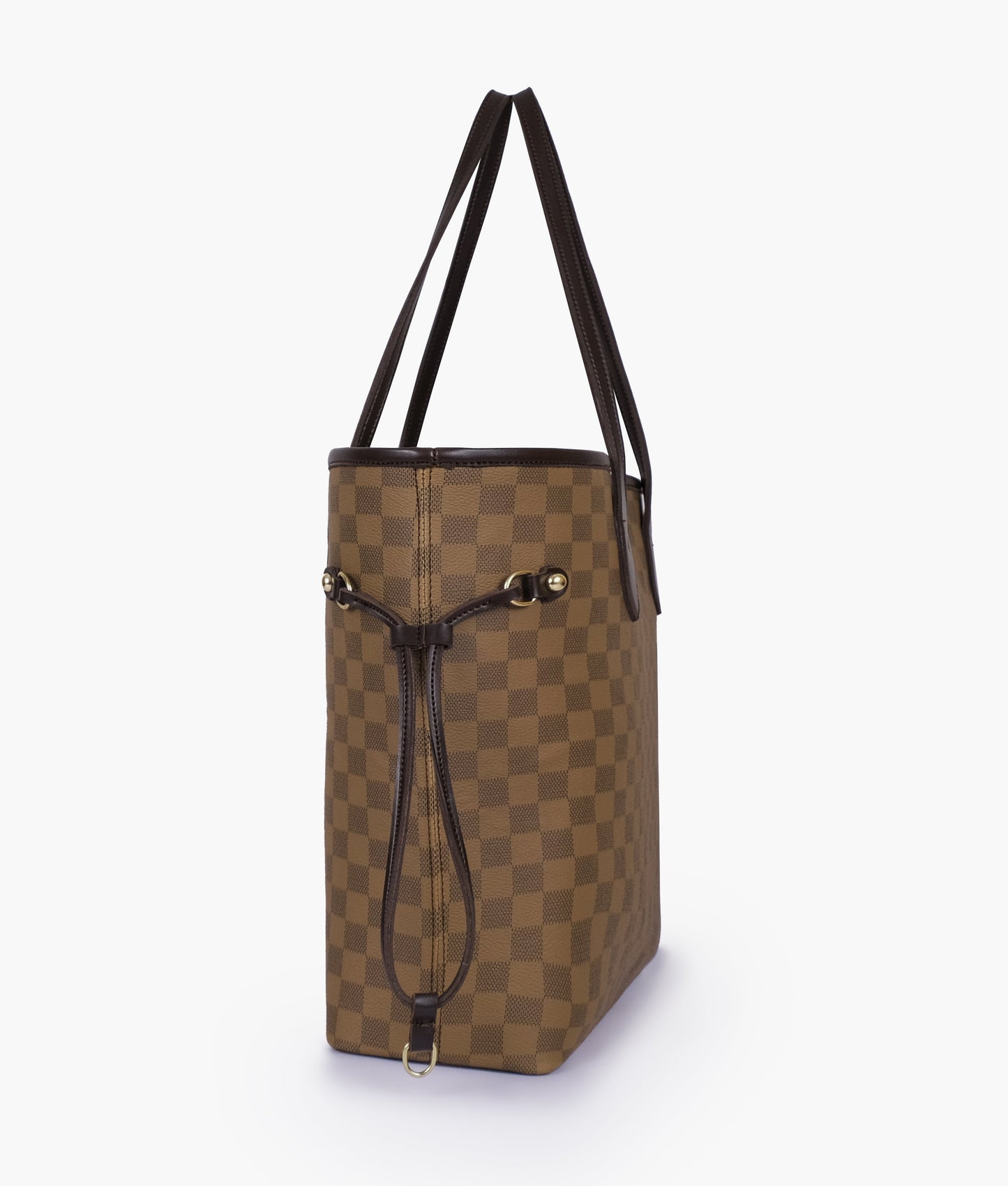 The Lyana Checkered Tote Brown