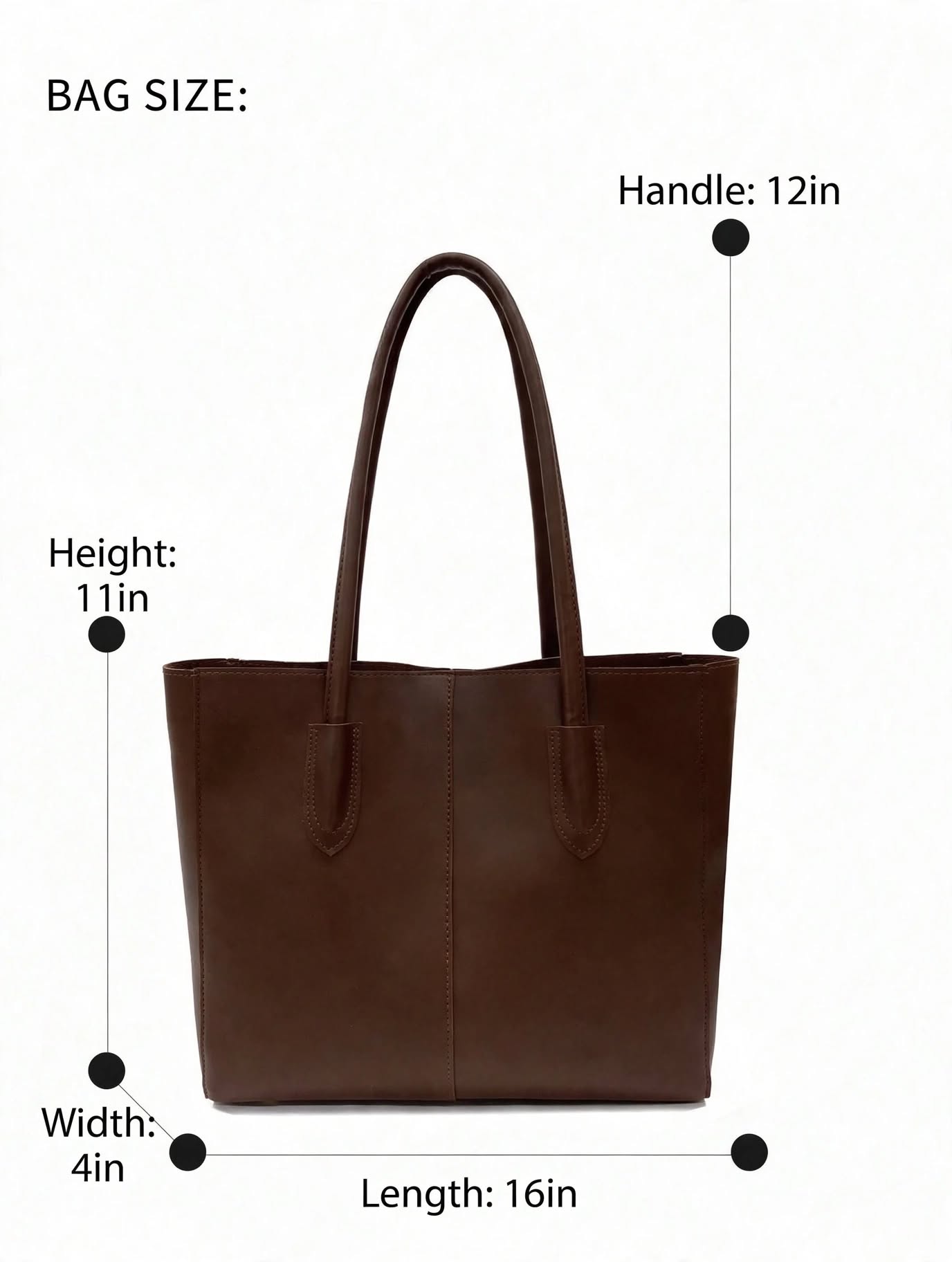 Carla Shoulder Tote Dark Brown