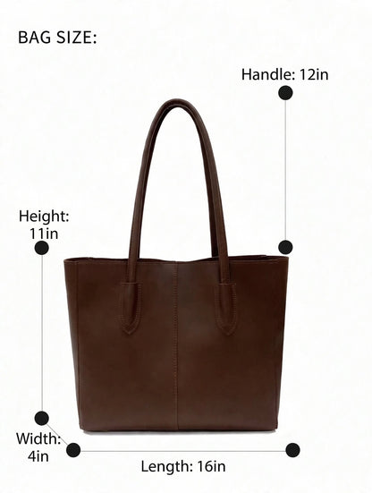 Carla Shoulder Tote Dark Brown