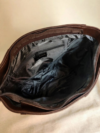 Carla Shoulder Tote Brown