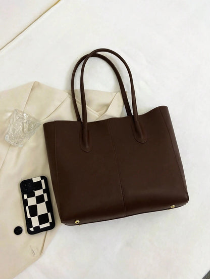 Carla Shoulder Tote Dark Brown